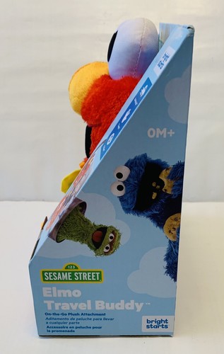 Bright Starts Sesame Street Elmo Travel Buddy On-The-Go Plush Take-Along Toy - Picture 4 of 6