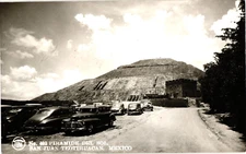 Piramide del Sol San Juan Teotihuacan Mexico RPPC Real Photo Postcard 1930s?