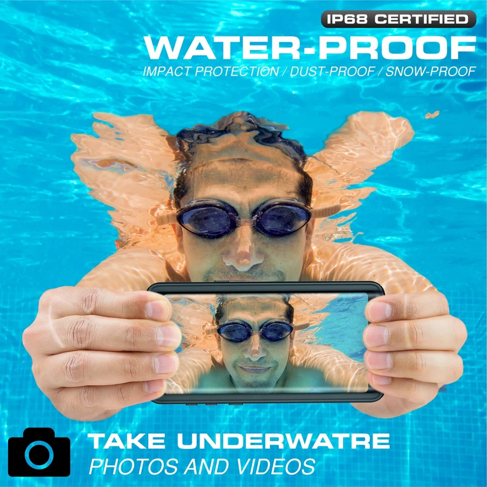 For Samsung Galaxy Note 10 9 S8 S9 S10 Plus Life Waterproof Case with Kickstand - Image 4 of 4