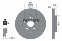 2X Textar Bremsscheibe 92113803 FüR Renault