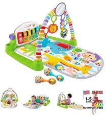 Fisher-Price Baby Playmat Deluxe Kick Play Piano Gym for Learning 2 Green