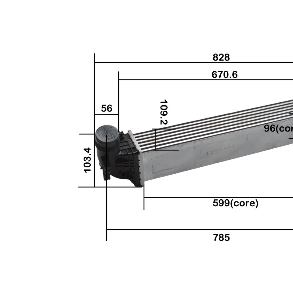 Intercooler refrigerador de ar de carga 13356681 para 2016 2017 2018 2019 Chevrolet Cruze - Imagem 3 de 4
