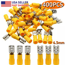 400pcs 1/4" Female Quick Disconnect Spade Terminals 12-10AWG Insulated Connector