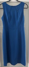 Ivanka Trump Size 6 Royal Blue Studded Yoke Sheath Dress Sleeveless Career Work