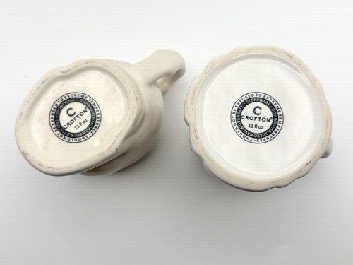 Crofton (Set Of 2) 11 Oz. Mugs Ghost & Skull Stoneware White & Black VGC! - Picture 5 of 6