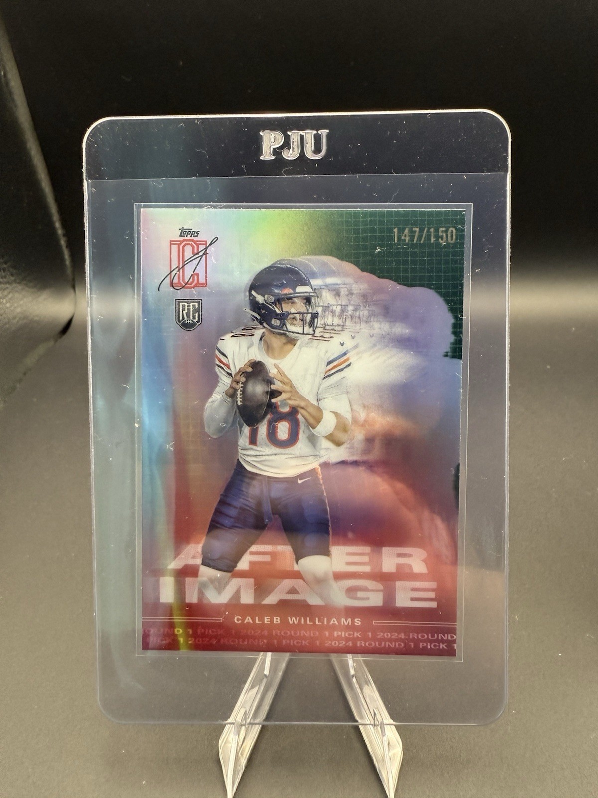 Caleb Williams #AI-6 After Image Green #/150 2024 Topps Signature Class Bears