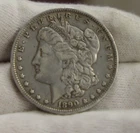 1890 O US Morgan Silver Dollar $1 VF (Cleaned)