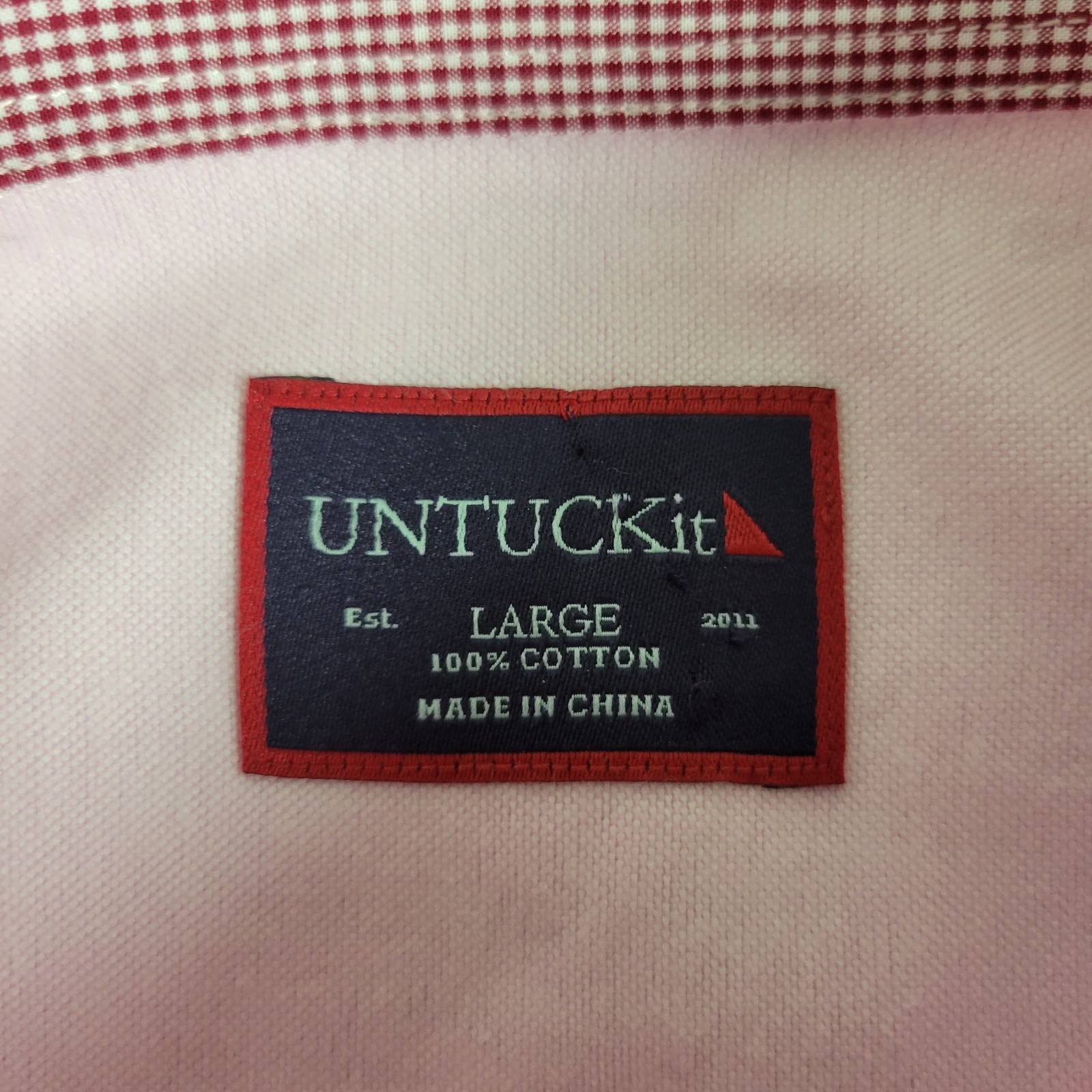 Untuckit Mens Large Solid Pink Button Down Long S… - image 4