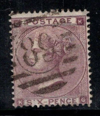 Großbritannien 1862 Mi. 20 gebrauchte 100% Queen Victoria, 6 P