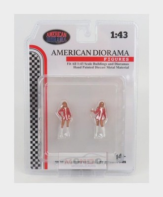 1:43 American Diorama Figuren Race Day Set 6 verschiedene AMDI38364 Modell