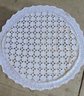 Vintage Handmade Large Round Crocheted Doily 49"  White Tablecloth Grandma Decor — photo 2