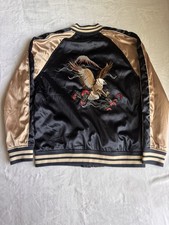 PacSun Mens Large Satin Bomber Jacket Eagle E...