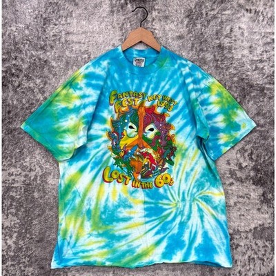 Vintage Oneita Shirt XL Mens Fantasy Fest 1993 60s Tie Dye Psychedelic