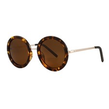 Polarized Retro Round Sunglasses for Women, Vintage Oversized Ladies Sun Glas...