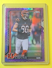 2025 Topps Chrome Football ANDREI IOSIVAS #60 PURPLE PIGSKIN /75 - BENGALS WR SP