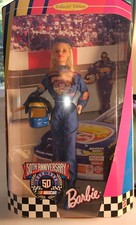 VINTAGE - MATTEL COLLECTOR'S EDITION 50th ANNIVERSARY NASCAR BARBIE DOLL