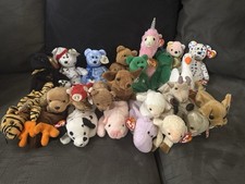 Ty Beanie Babies Lot of 24 1998 Early 2000s Vintages Bears Animals