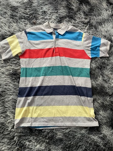 Gant, Gant The Rugger Men's XL Color Block Striped VTG Polo Made In USA