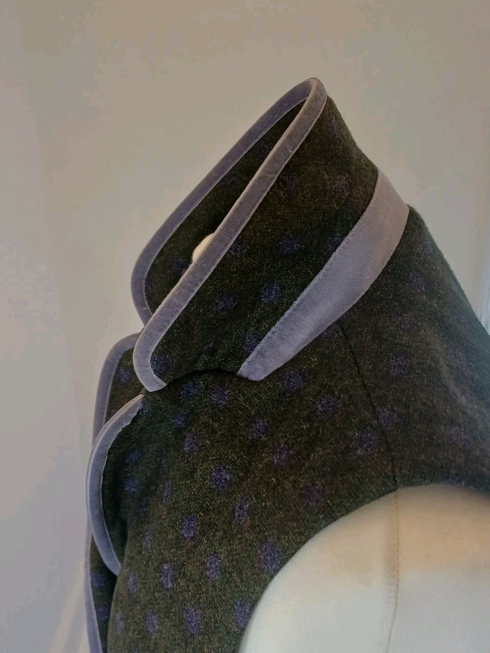 Jack Murphy Tweed Gilet Size 12 Excellent Condition Dark Green And Lilac. JM15 image 6