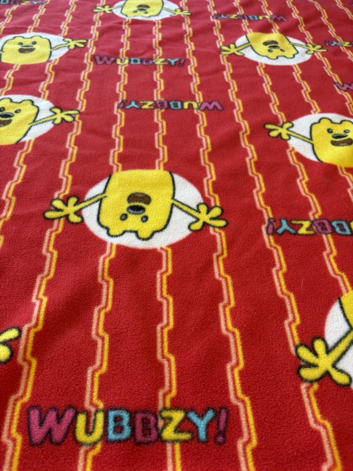 Wow Wow Wubbzy 48” Polar Niños Niño Manta Borlas Cosidas a Mano Rojo Foto 2 de 4
