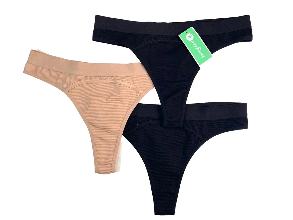 Paquete de 3 tangas elásticas Honeydew Intimates para mujer L 72202 MP NUEVO CON ETIQUETAS Foto 2 de 4