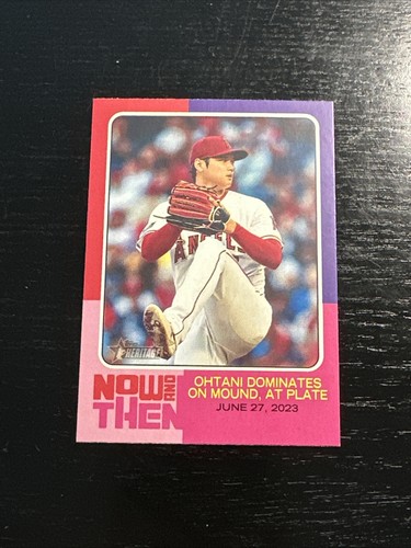 2024 Topps Heritage High Number SHOHEI OHTANI #NAT-8 Now And Then