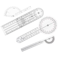 4 PCS Goniometer Set Finger 6 Inch 180 Degree 8 Inch Spinal Measuring Ruler
