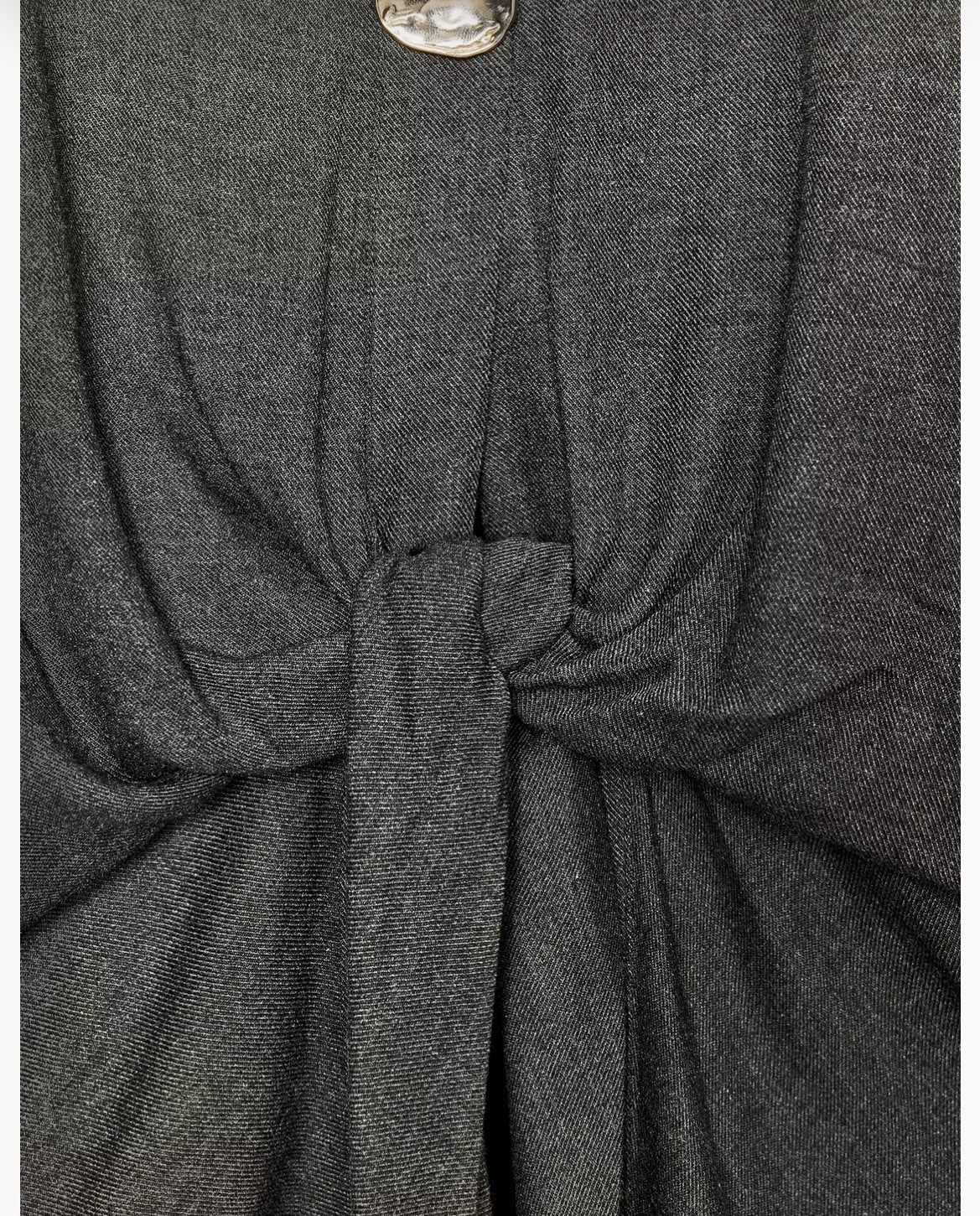 Zara Grey Knotted Shirt & Wide Leg Trouser Co Ord Medium NEW🖤 thumbnail 5