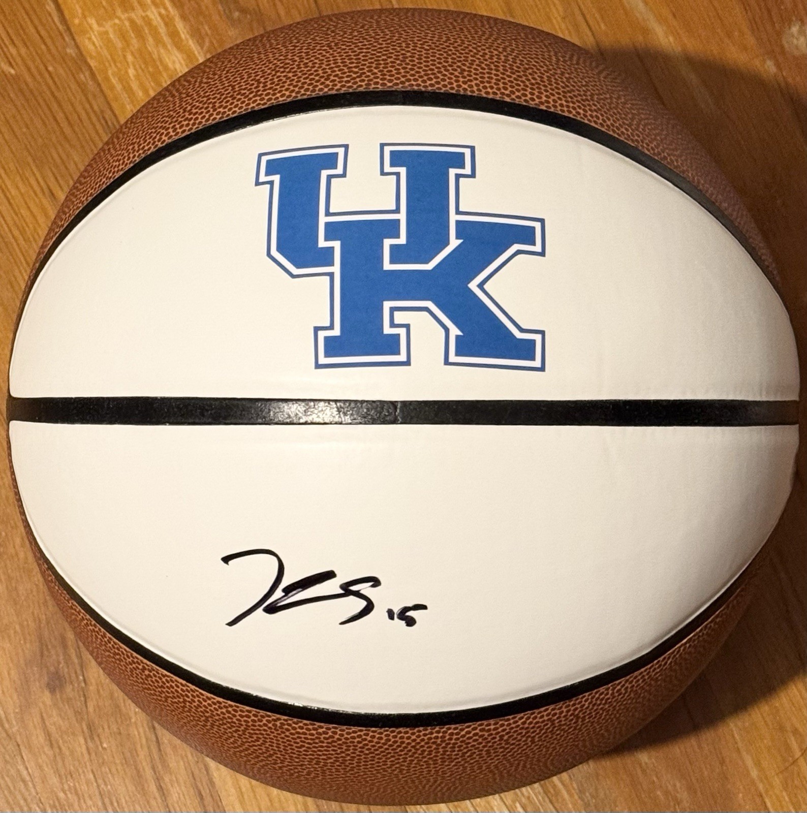 Reed Sheppard Autographed Signed Kentucky Wildcats Logo Basketball PSA/DNA COA 