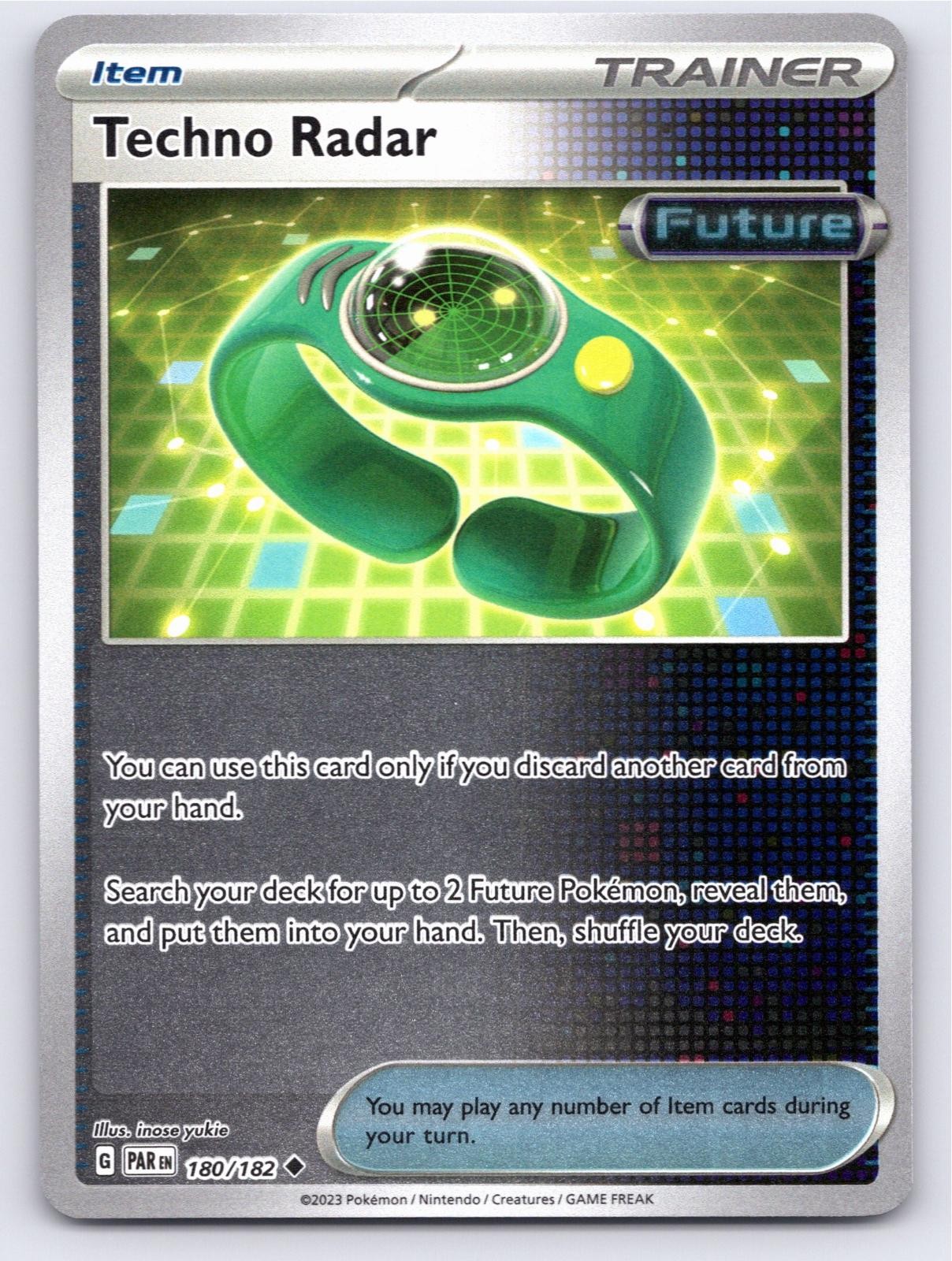 POKEMON TECHNO RADAR PARADOX RIFT 180/182 REVERSE HOLO UNCOMMON NM A636 FREE S&H