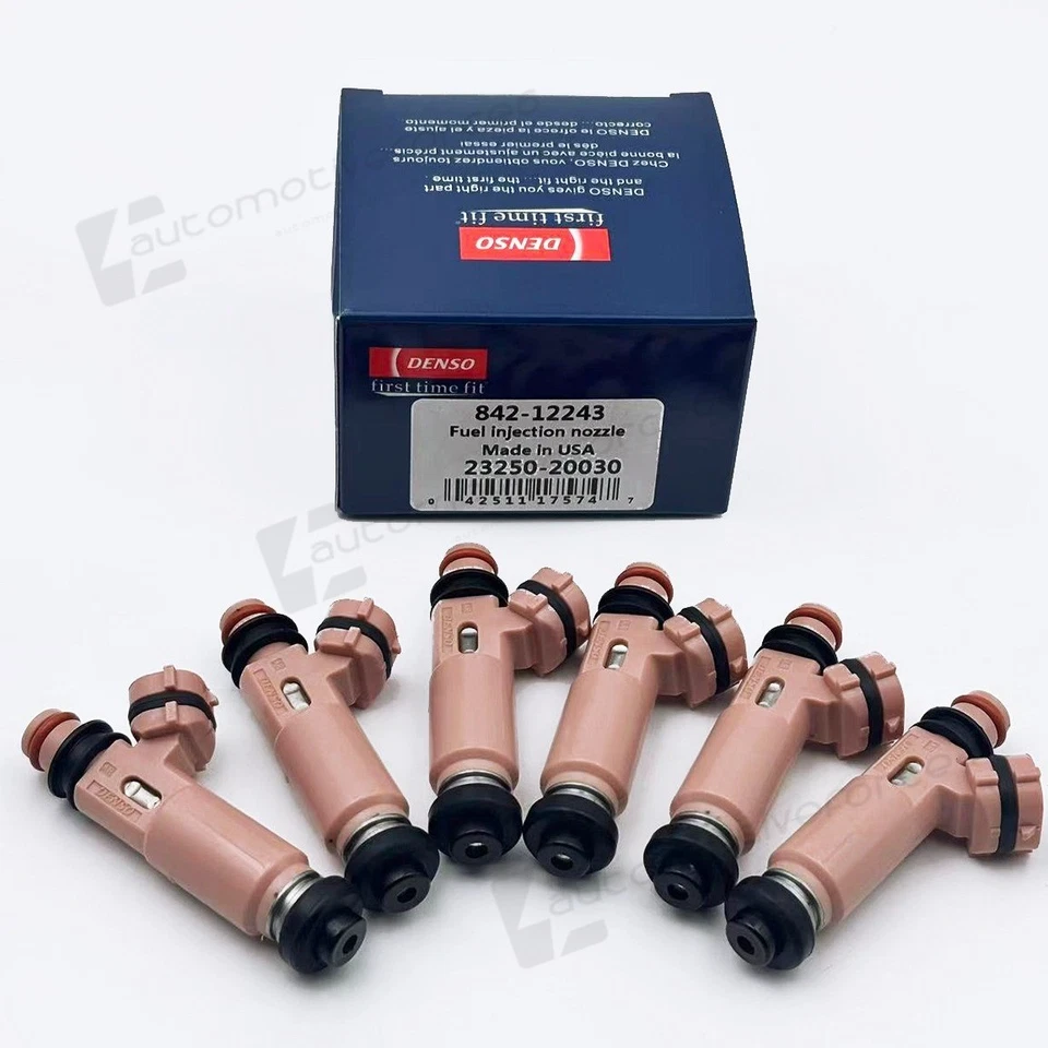 6PCS DENSO 23250-20030 Fuel Injectors for 2002-2008 Lexus Toyota 3.0L 3.3L V6 Foto 3 de 4