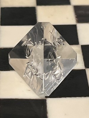 Vintage Gamescience d4 clear gem rpg ad&d dice 121524@
