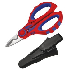 Image of Knipex 59771 Electricians Cable Shears Cutters 155mm Scissors Snips + Belt Pouch