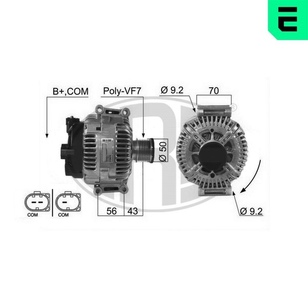Lichtmaschine Generator Lima ERA 210475A FüR S212 W212 Mercedes Klasse 14V Model-image