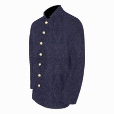US Civil War 100 Wool Sack Coat Complete Cadet Grey Color Plain All Sizes