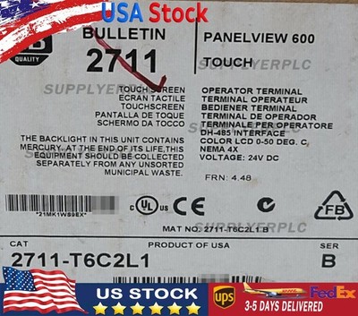 New AB 2711-T6C2L1 PANELVIEW 600 Séries B Ecran Tactile DH-485 24VDC