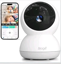 Alaga 3K 360° Pan-Tilt Home Security Wi-Fi Cam • AI Detect, NV, 2-Way Audio, 5MP