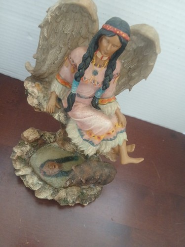 The Angel Of Reflection Of Intuition And Wisdom Native American Figurine - Picture 2 of 6