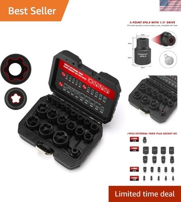 High-Performance 19PCS Torx Plus Socket Set for Tesla and Automotive Repairs