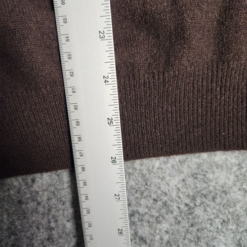 Club Room Estate Kaschmir Herren S Pullover 2-lagig braun Langarm V-Ausschnitt Pulli - Bild 4 von 6