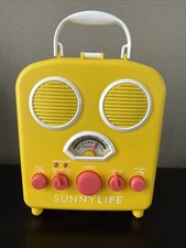 Sunnylife Beach Sounds Portable Radio Speaker MP3 iPod Aux Cord Yellow