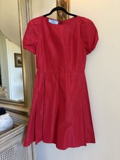 PRADA Cherry Red Taffeta Dress  Stunning  Made In Italy