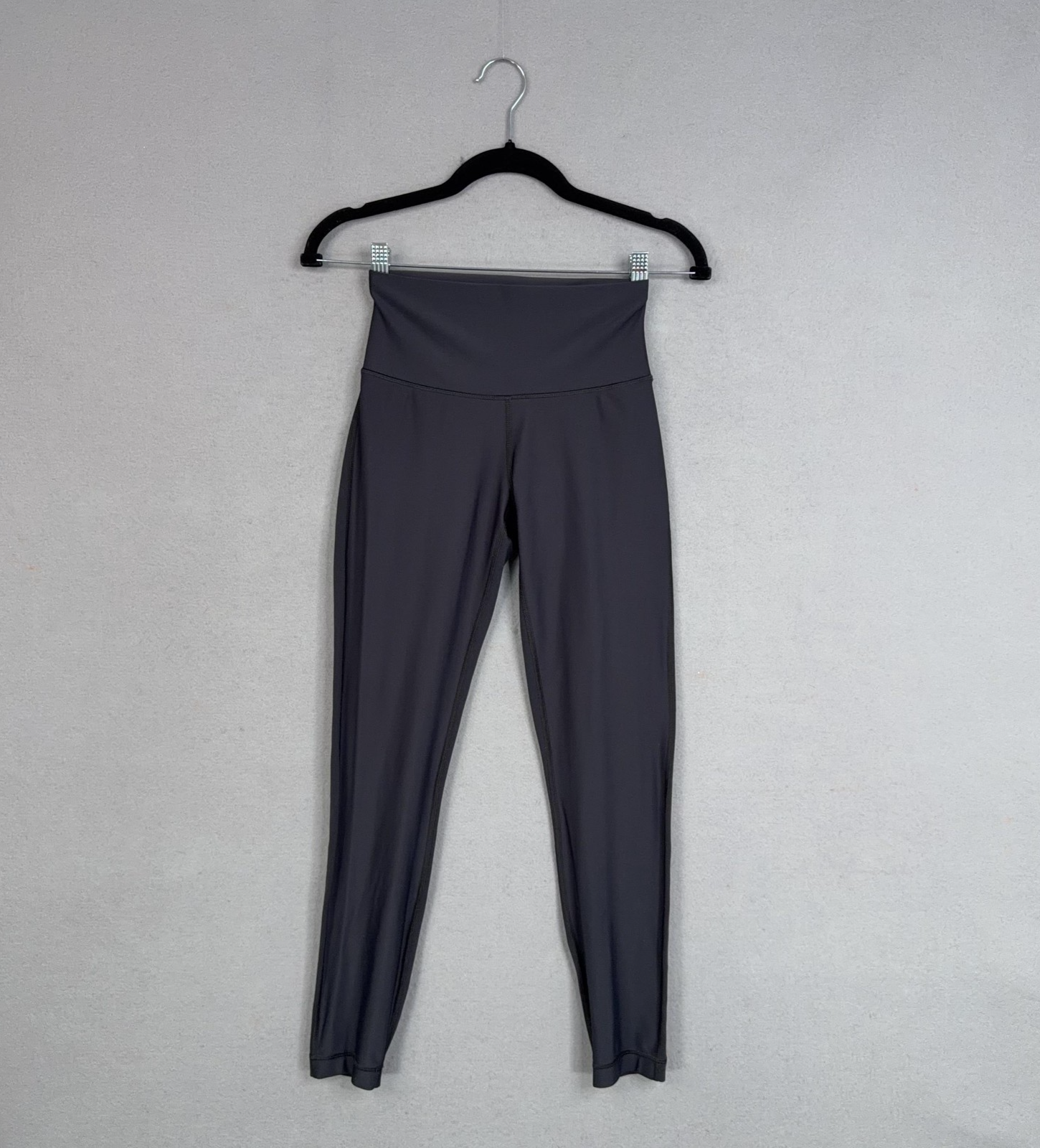 Lululemon Legging Womens 4 Dark Gray High Rise Cropped Yoga Pants Athletic Gym