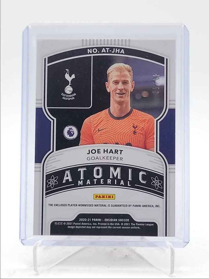 JOE HART 2020 OBSIDIAN ATOMIC PLAYER WORN PATCH ORANGE ETCH /50 Q5918 - Image 2 of 2