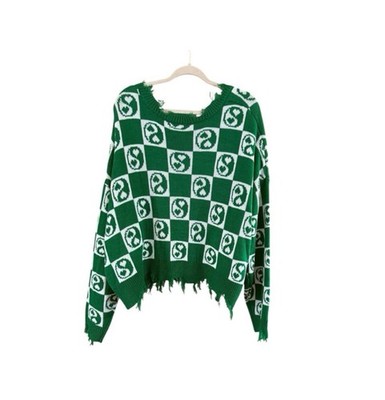 Women s Just Polly  Size 3X Sweater Checkerboard