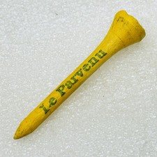 VTG Le Parvenu Kenner Louisiana Restaurant Yellow Wooden Wood Golf Tee &bull; VG