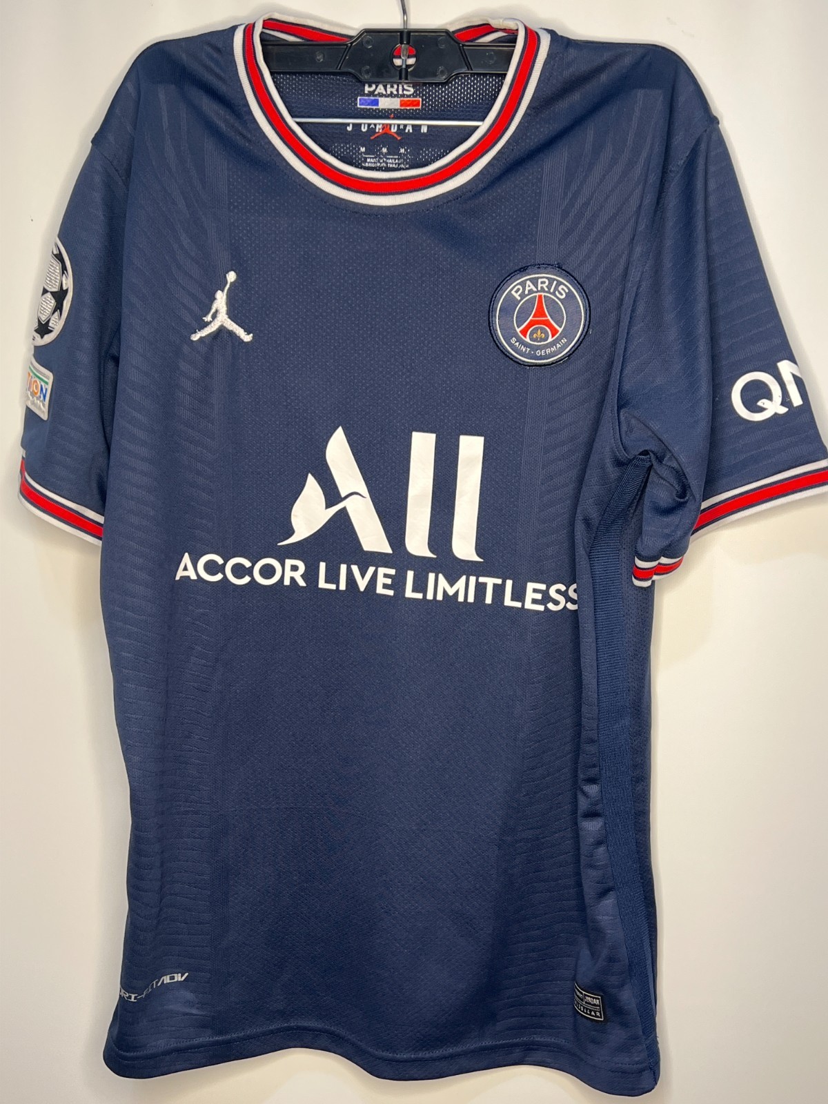 Paris Saint-Germain PSG Jordan Soccer Jersey STUARD #4 Size M Blue