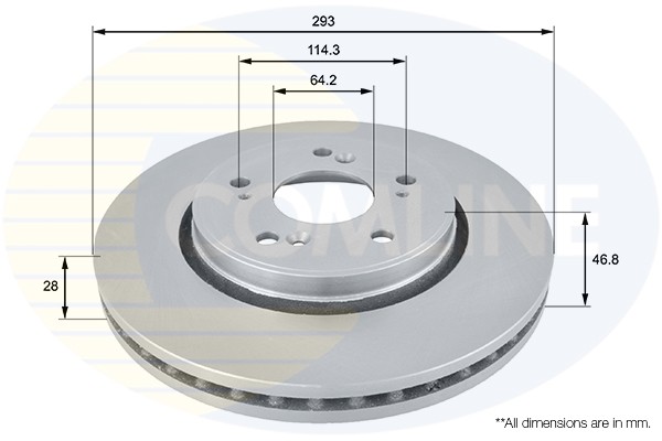 2 PCS COMLINE ADC0560V Brake Disc