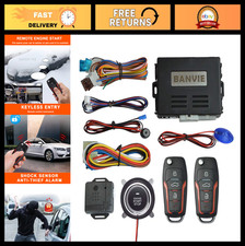 3-in-1 Car Keyless Entry Alarm System, Remote Starter  Push to Start Kit