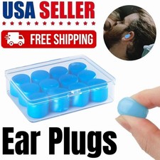 12pcs Moldable Silicone Earplugs Sleeping Noise Cancelling Blue Swim and Snoring